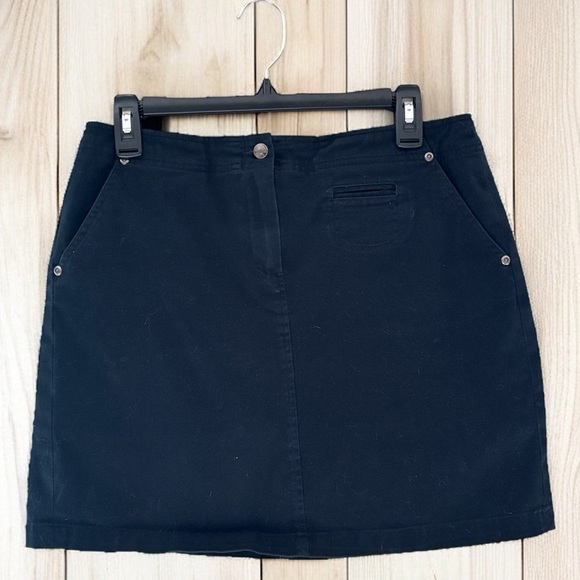 Larry Levine Navy Blue Skort Size 8 Classic Cotton Stretch Flattering Fit - Picture 2 of 4